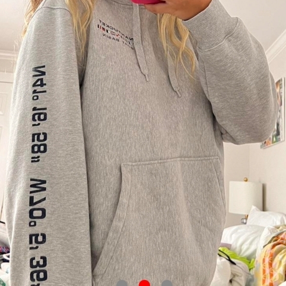 Nantucket boat basin heavy grey Sport tek hoodie, size L - Picture 7 of 8